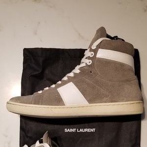 Saint Laurent YSL SL-02 H Grey Suede